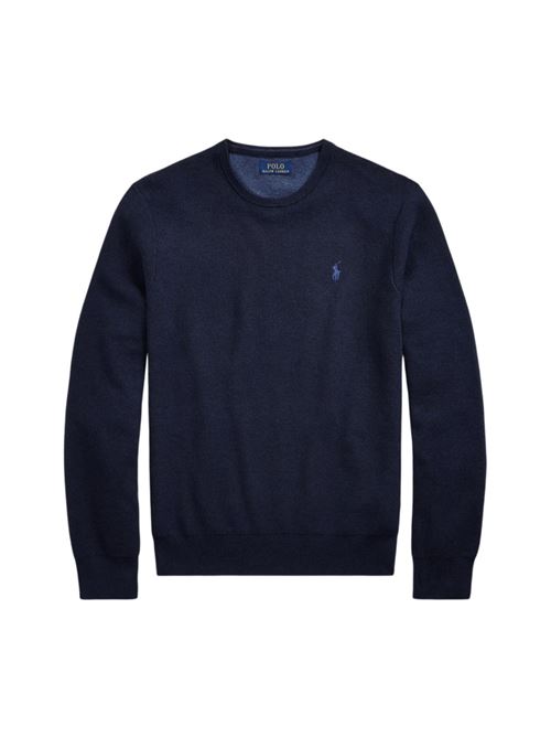 maglia uomo nido d'ape cotone navy POLO RALPH LAUREN | 710918163001
